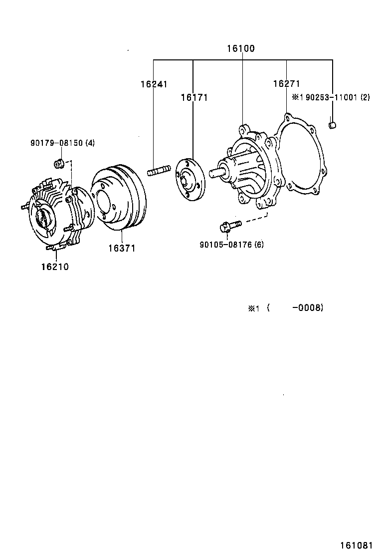 TOYOTA 16210-54180 - Сцепление, вентилятор радиатора autospares.lv