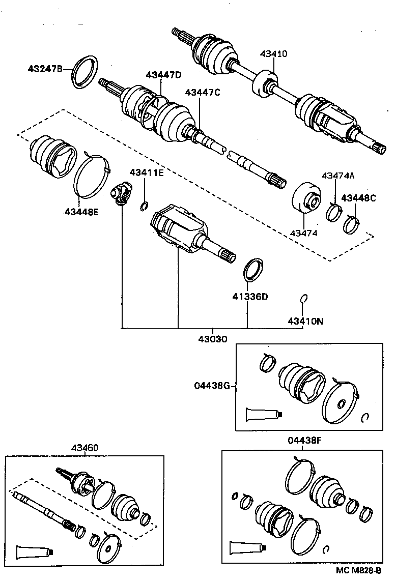 TOYOTA 04438-12162 - Пыльник, приводной вал autospares.lv