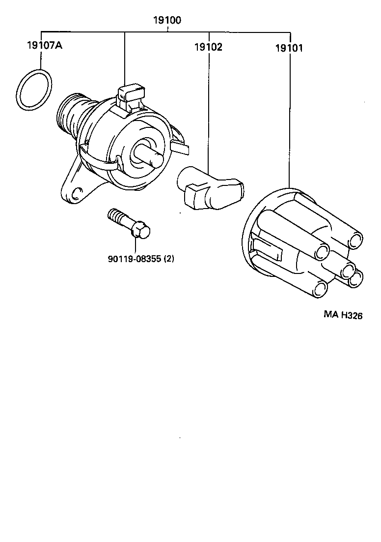 VW 1910202020 - Бегунок распределителя зажигани autospares.lv