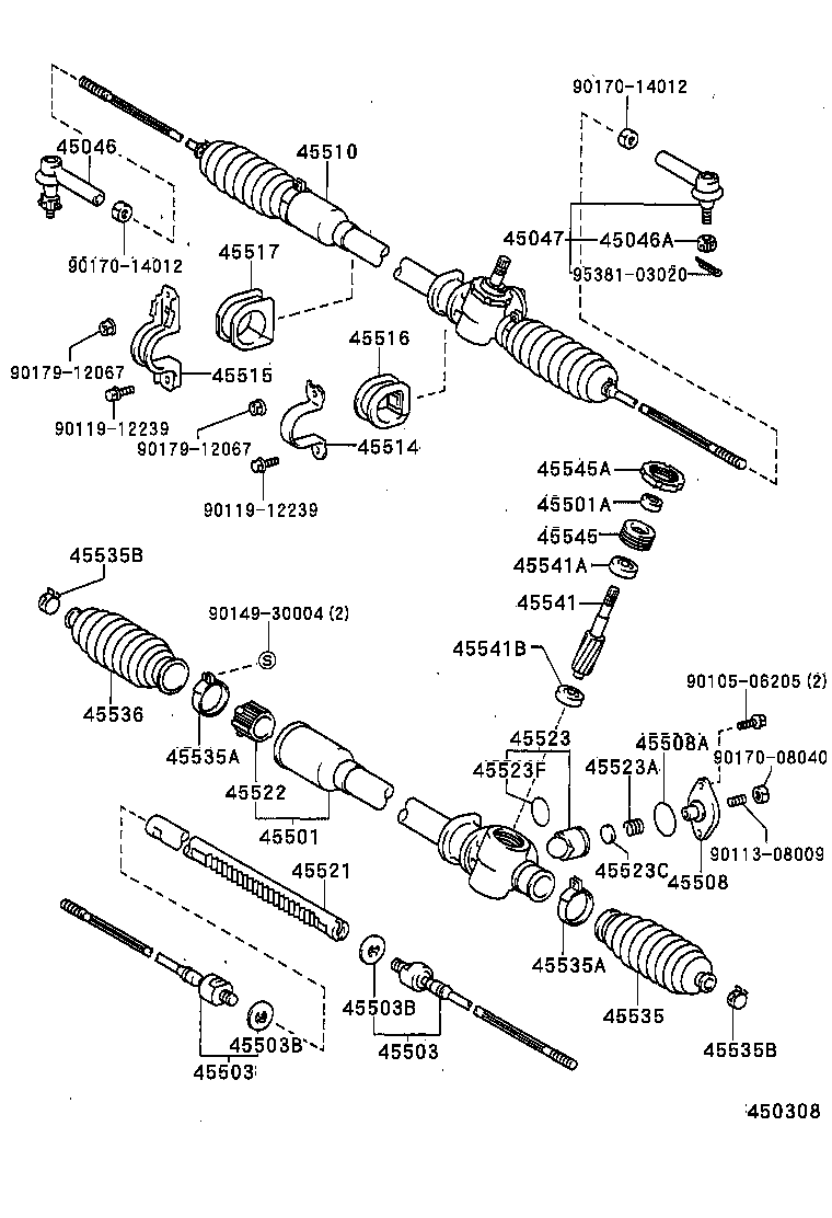 Mitsubishi 45046-19175 - Наконечник рулевой тяги, шарнир autospares.lv