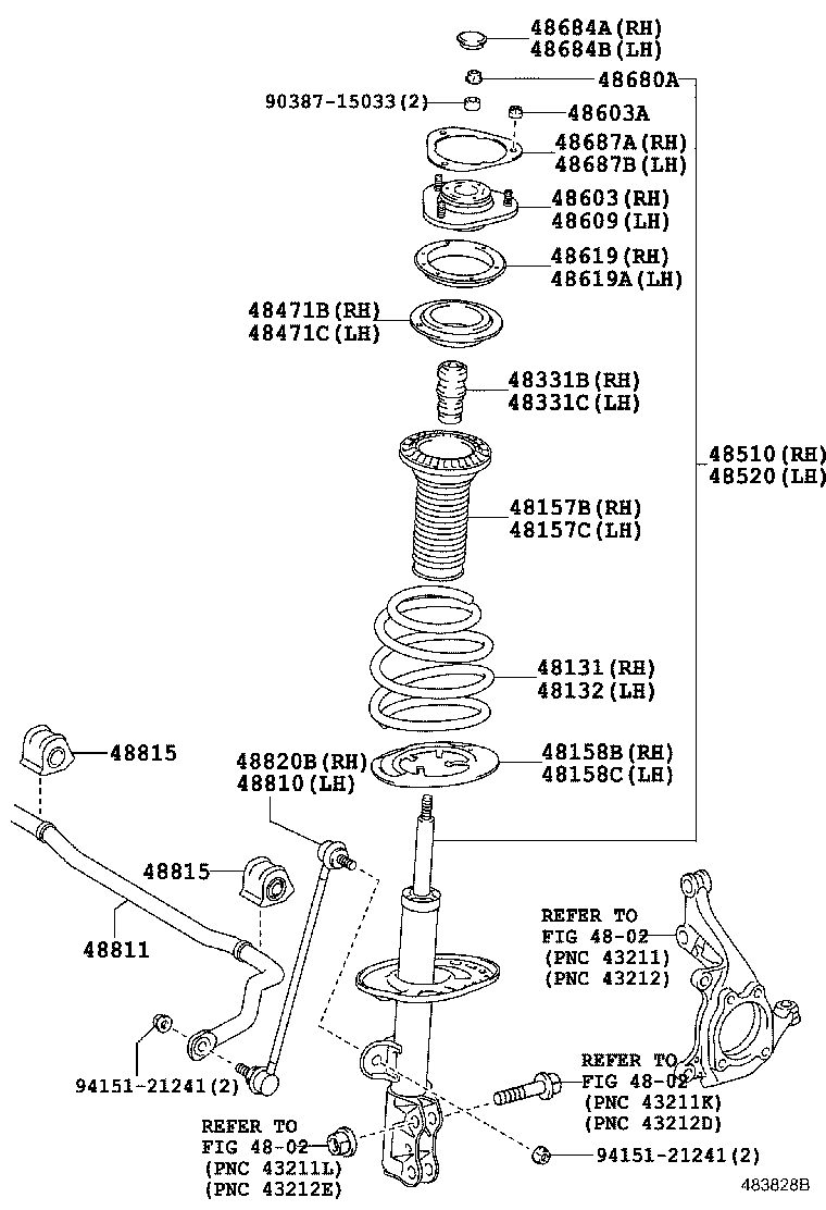 TOYOTA 4852080313 - Амортизатор autospares.lv