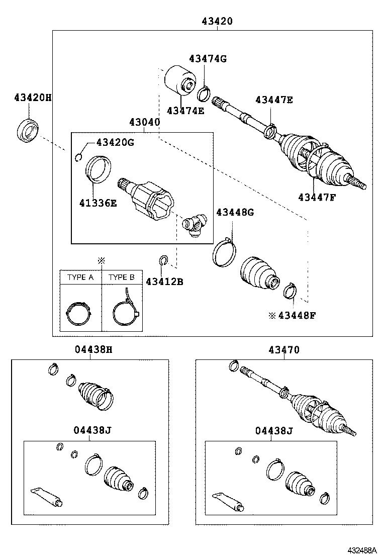 TOYOTA 04428-28140 - Пыльник, приводной вал autospares.lv