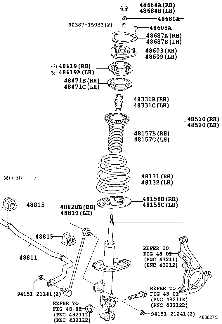 TOYOTA 48609-42040 - Крепление стойки амортизатора autospares.lv