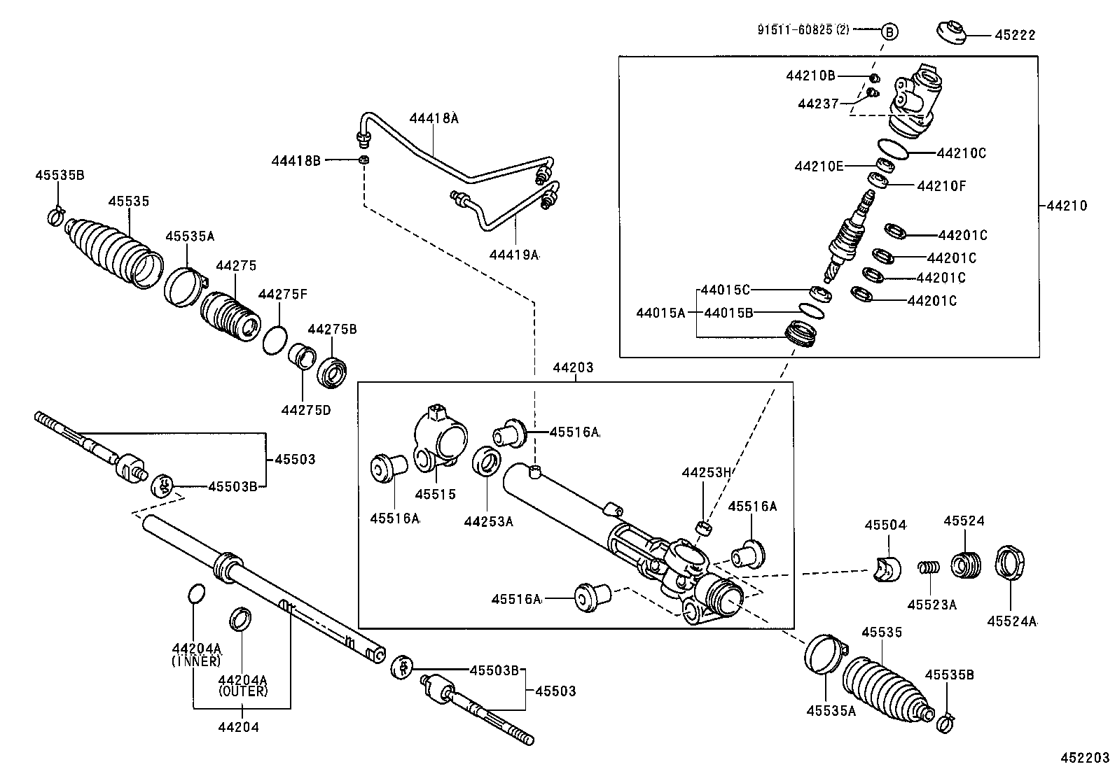 LEXUS 4550428030 - Осевой шарнир, рулевая тяга autospares.lv