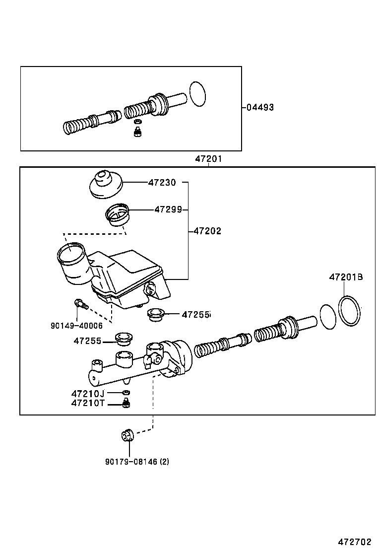 TOYOTA 47201-13110 - Главный тормозной цилиндр autospares.lv