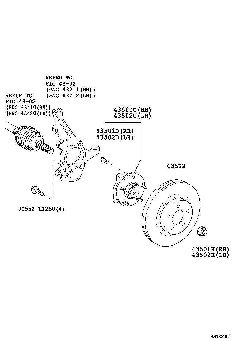 TOYOTA 4351202200 - Тормозной диск autospares.lv