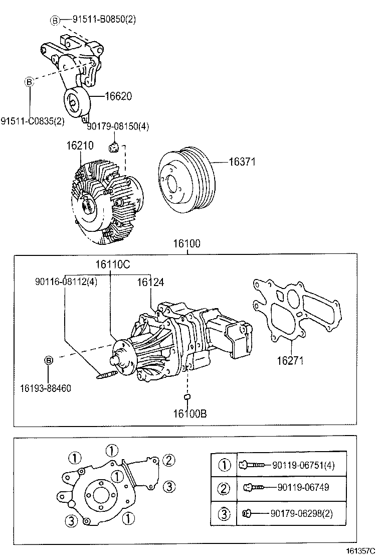 LEXUS 16620-30020 - Натяжитель, поликлиновый ремень autospares.lv