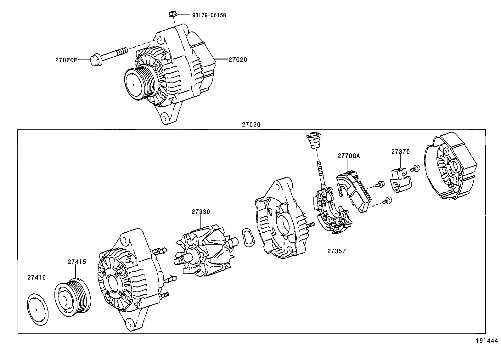 TOYOTA 27060-30020 - Генератор autospares.lv