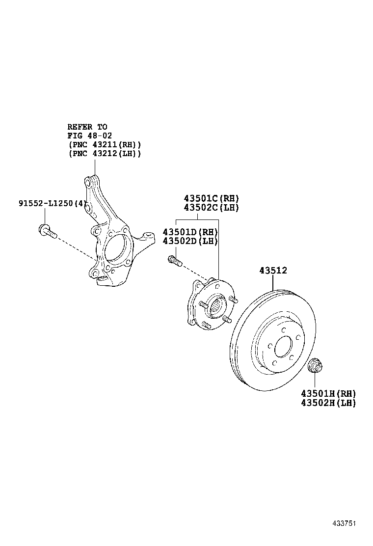 LEXUS 43512-42050 - Тормозной диск autospares.lv