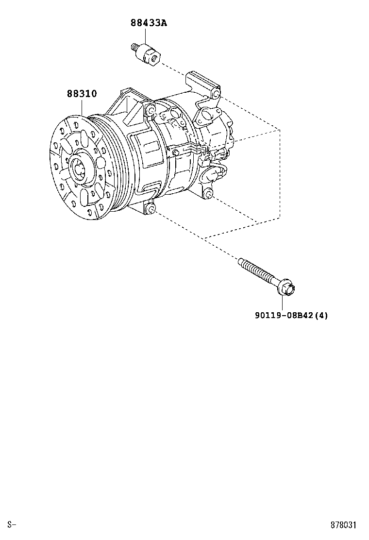 TOYOTA 88310-42250 - Компрессор кондиционера autospares.lv