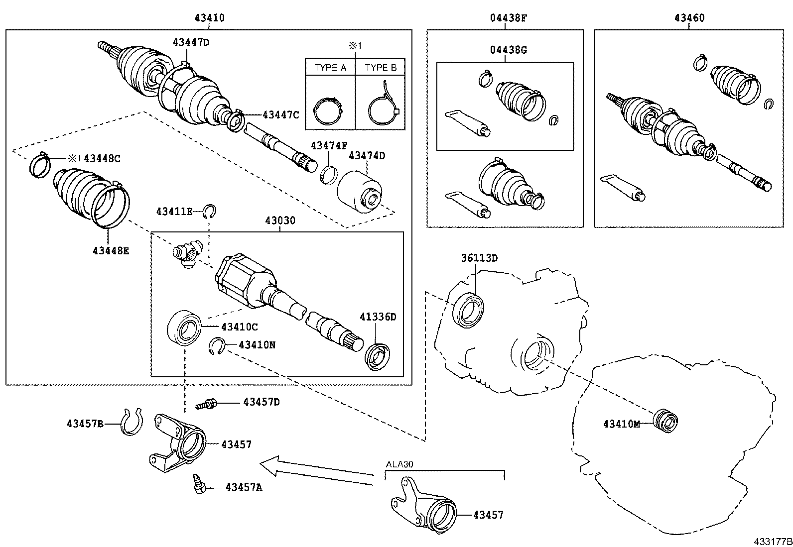 TOYOTA 4341042210 - Приводной вал autospares.lv