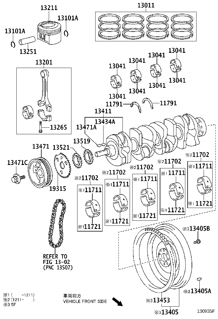 TOYOTA (FAW) 13521-28030 - Шестерня, коленчатый вал autospares.lv