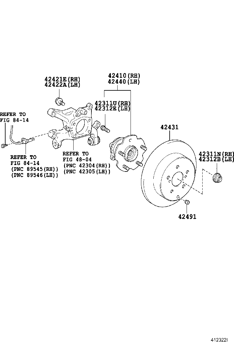 TOYOTA 42431-42060 - Тормозной диск autospares.lv