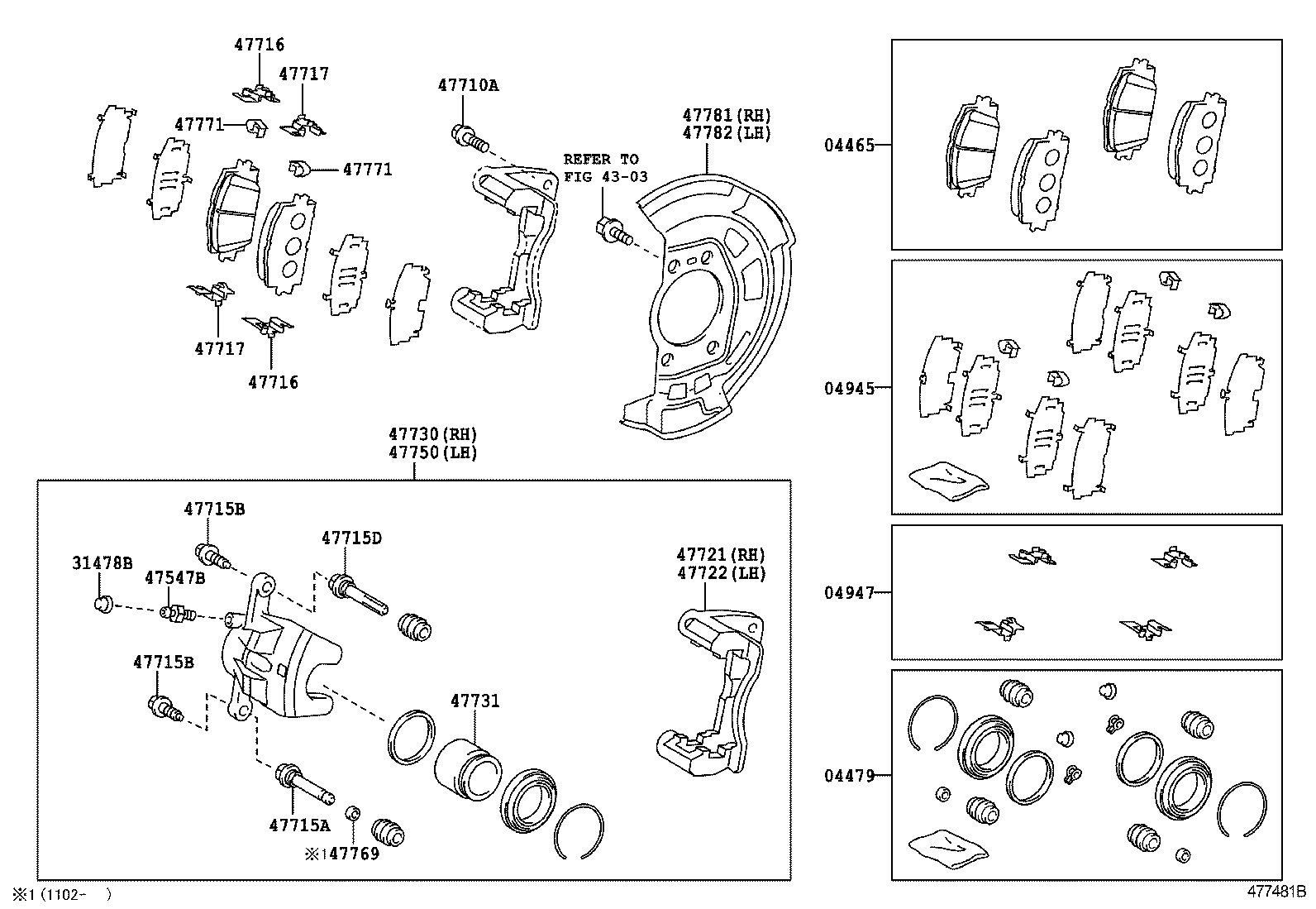 TOYOTA 4773042090 - Тормозной суппорт autospares.lv