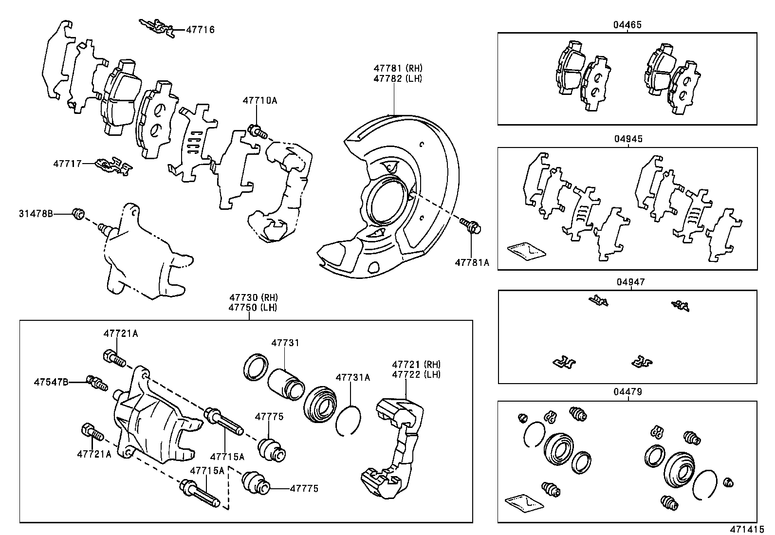 FAW 04465-17140 - Тормозные колодки, дисковые, комплект autospares.lv