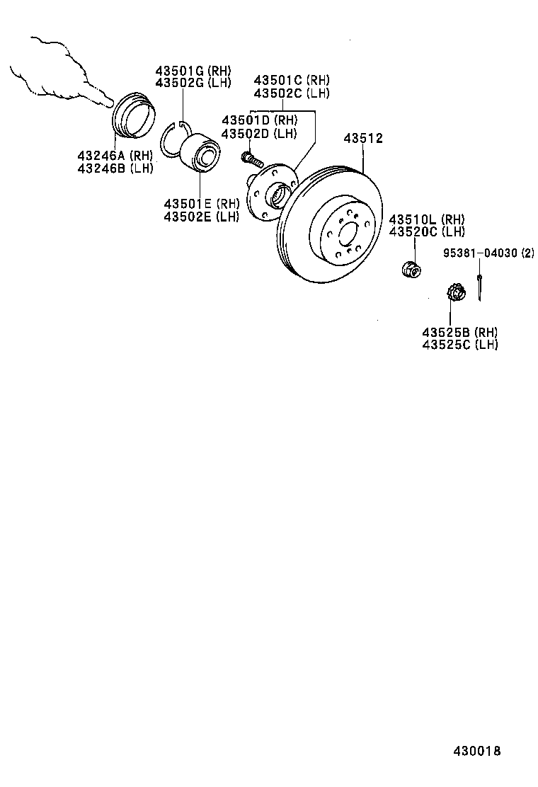 Opel 43512-33042 - Тормозной диск autospares.lv