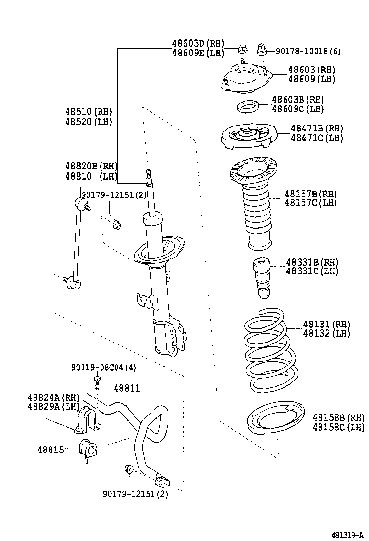 TOYOTA 48520-49425 - Амортизатор autospares.lv