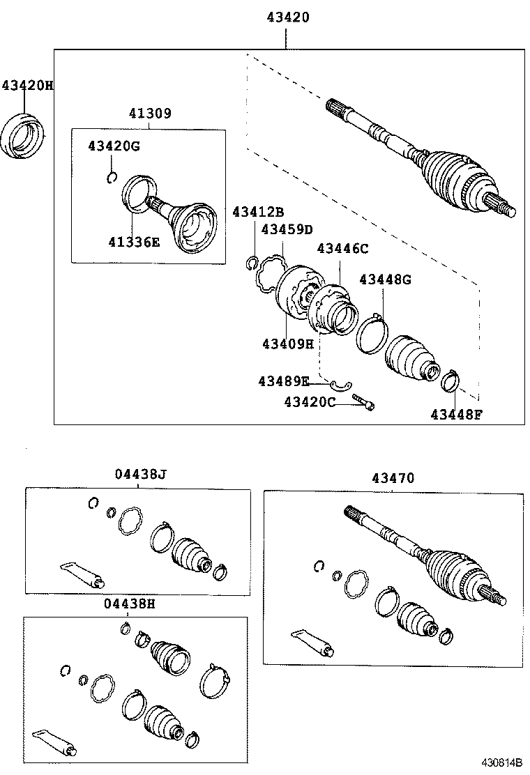 TOYOTA 43420-28061 - Приводной вал autospares.lv