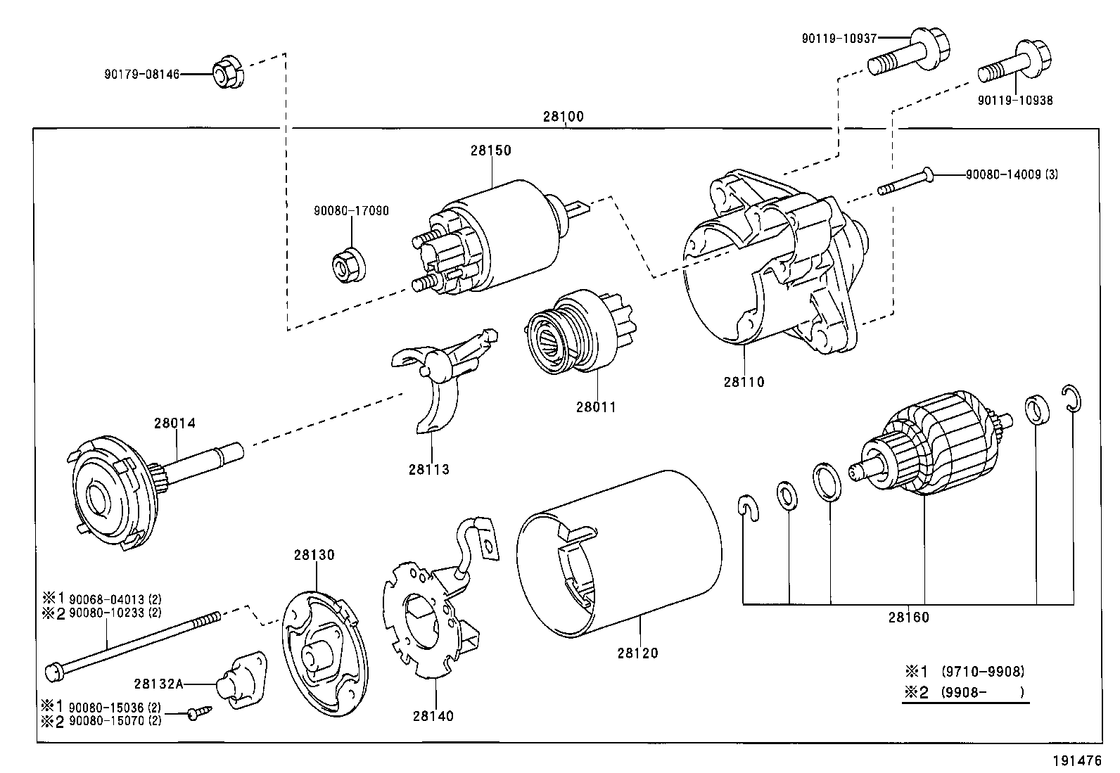 TOYOTA 281200B020 - Стартер autospares.lv