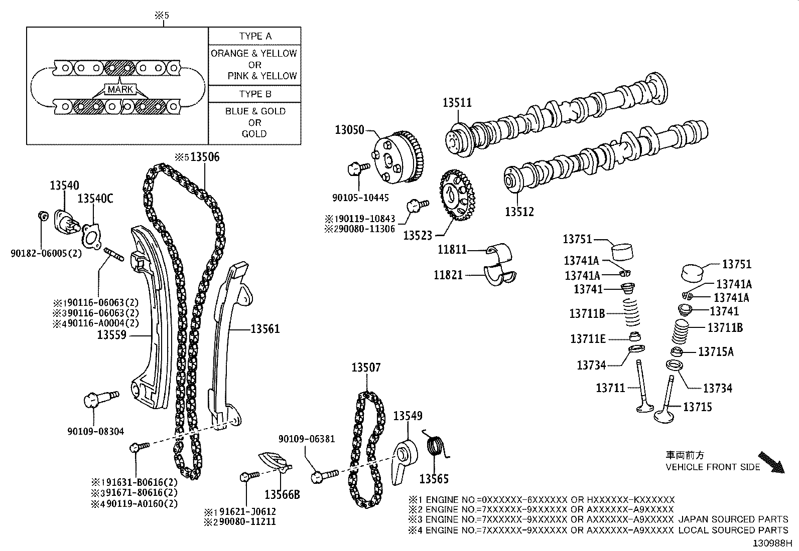 LEXUS 13561-0H010 - Планка успокоителя, цепь привода autospares.lv