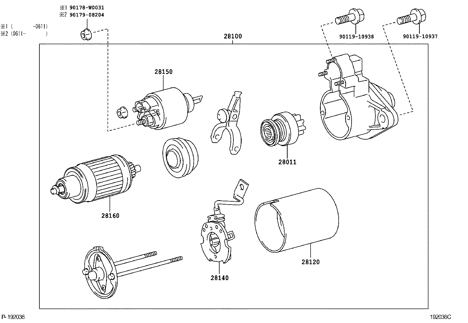 TOYOTA 28100-0G010 - Стартер autospares.lv