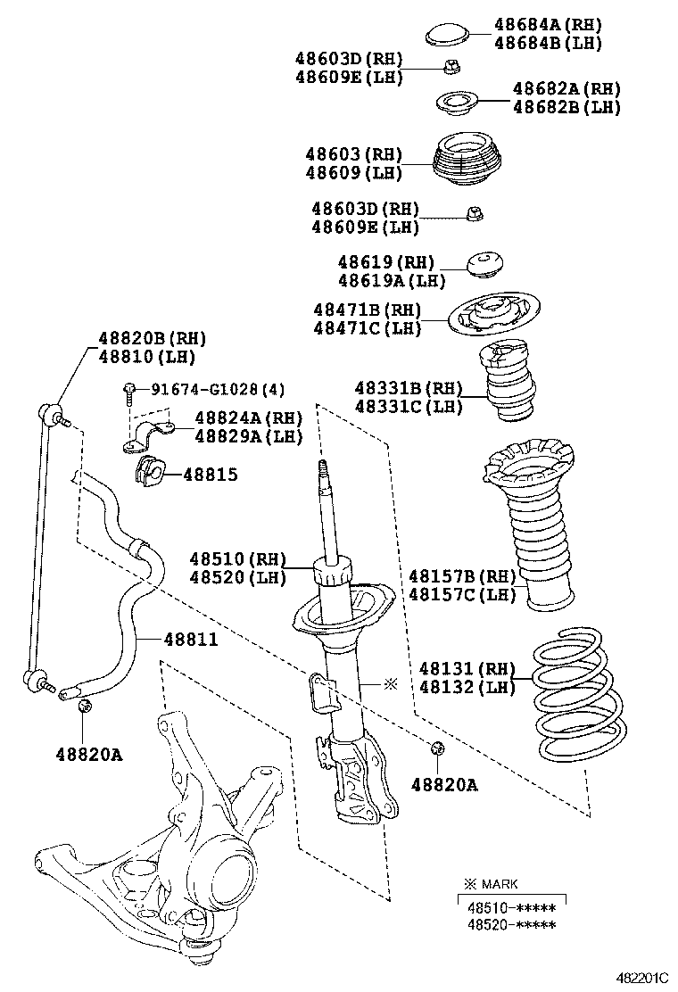 Daihatsu 48609-0D040 - Опора стойки амортизатора, подушка autospares.lv