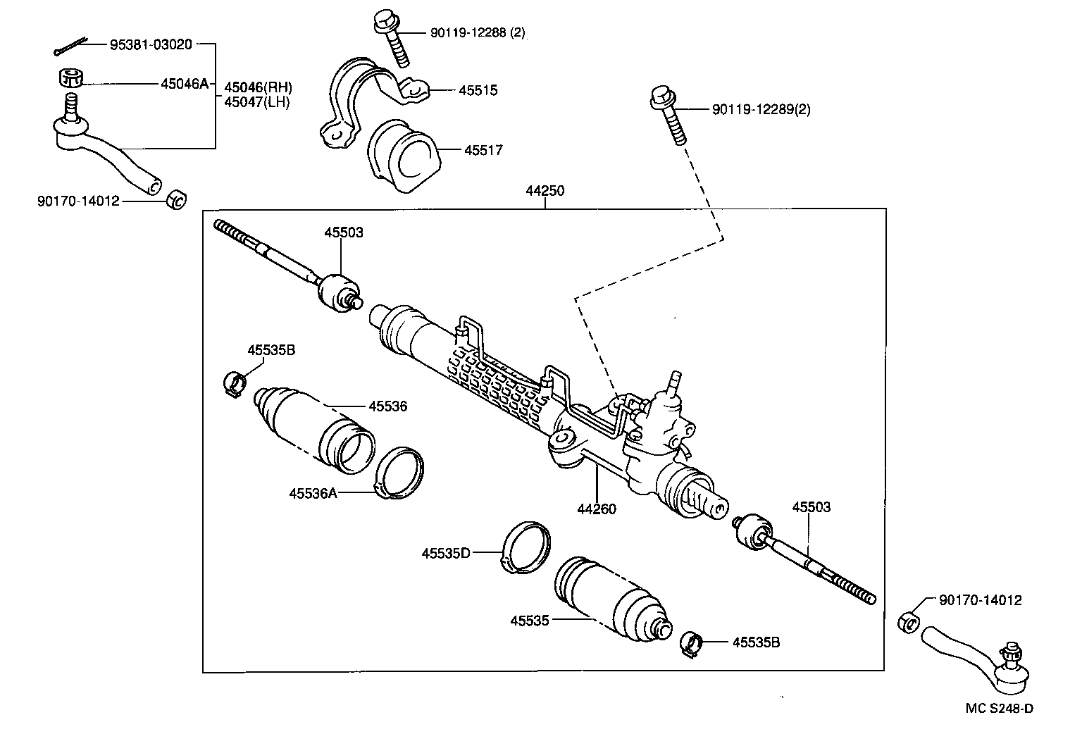 TOYOTA 45047-09010 - Наконечник рулевой тяги, шарнир autospares.lv