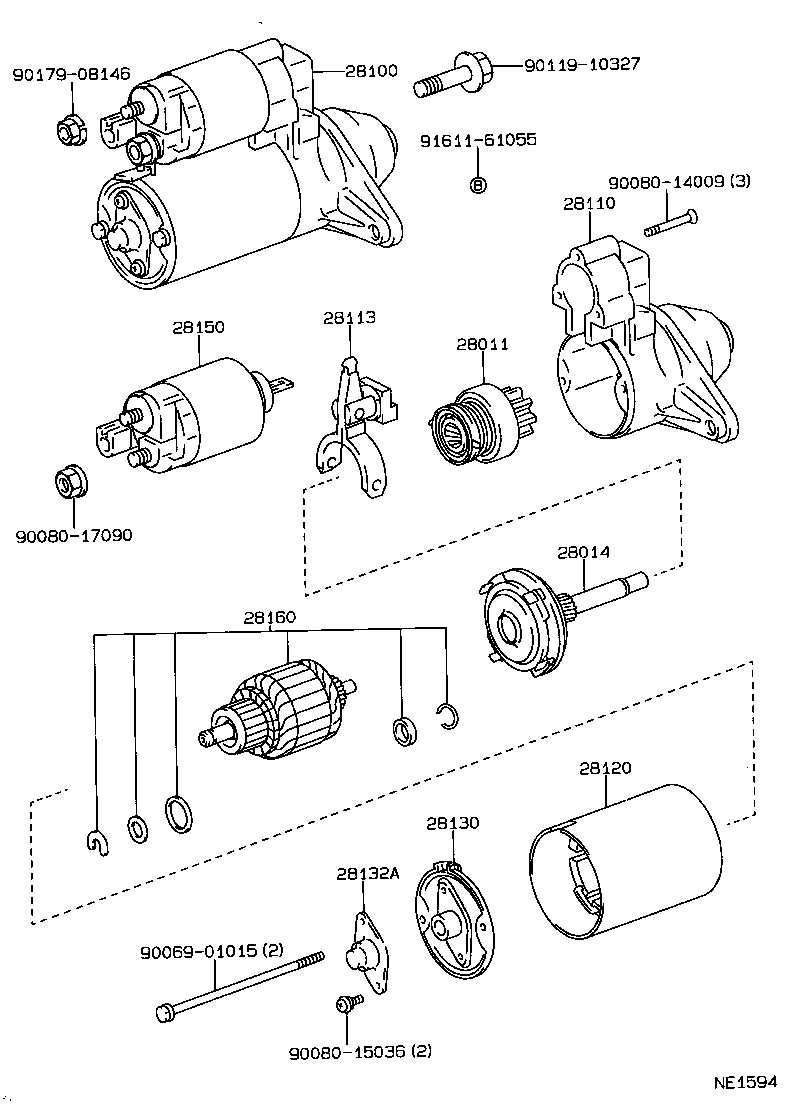 TOYOTA 28100-0B010 - Стартер autospares.lv