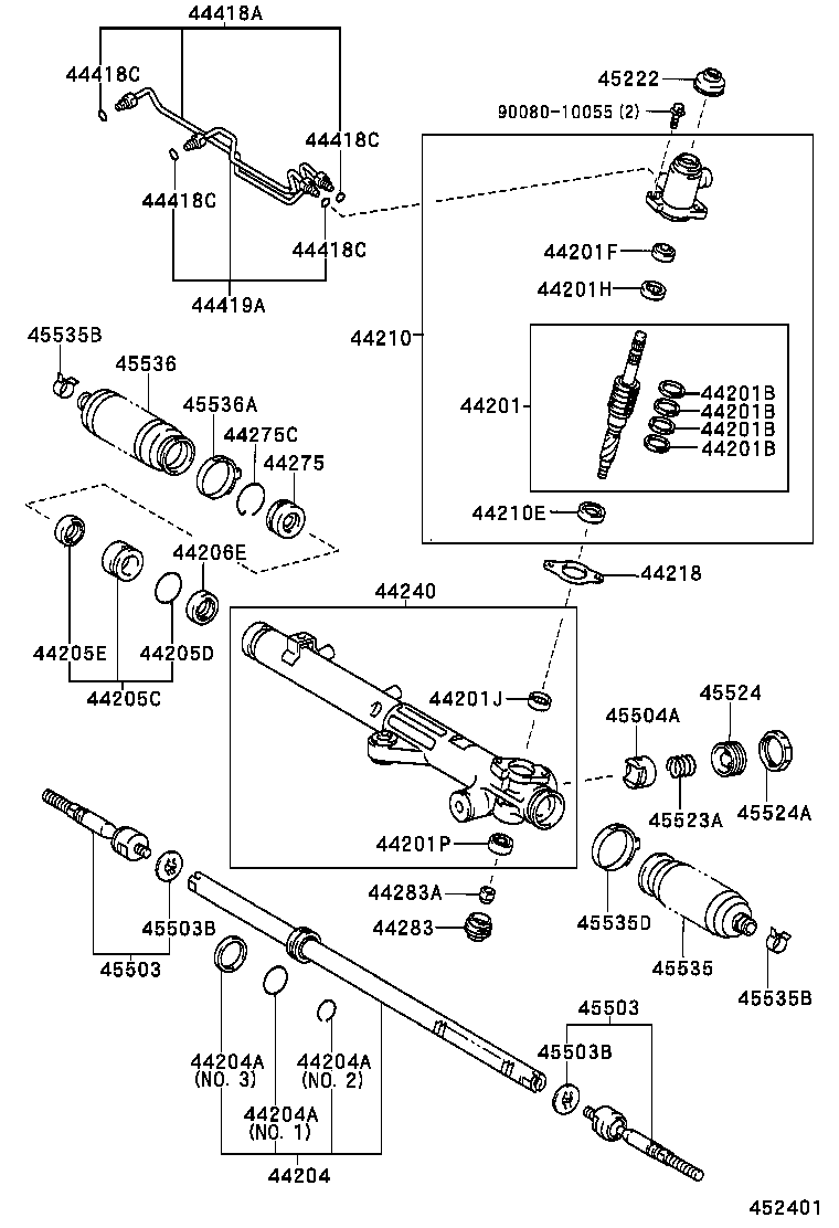 TOYOTA 45503-09240 - Осевой шарнир, рулевая тяга autospares.lv