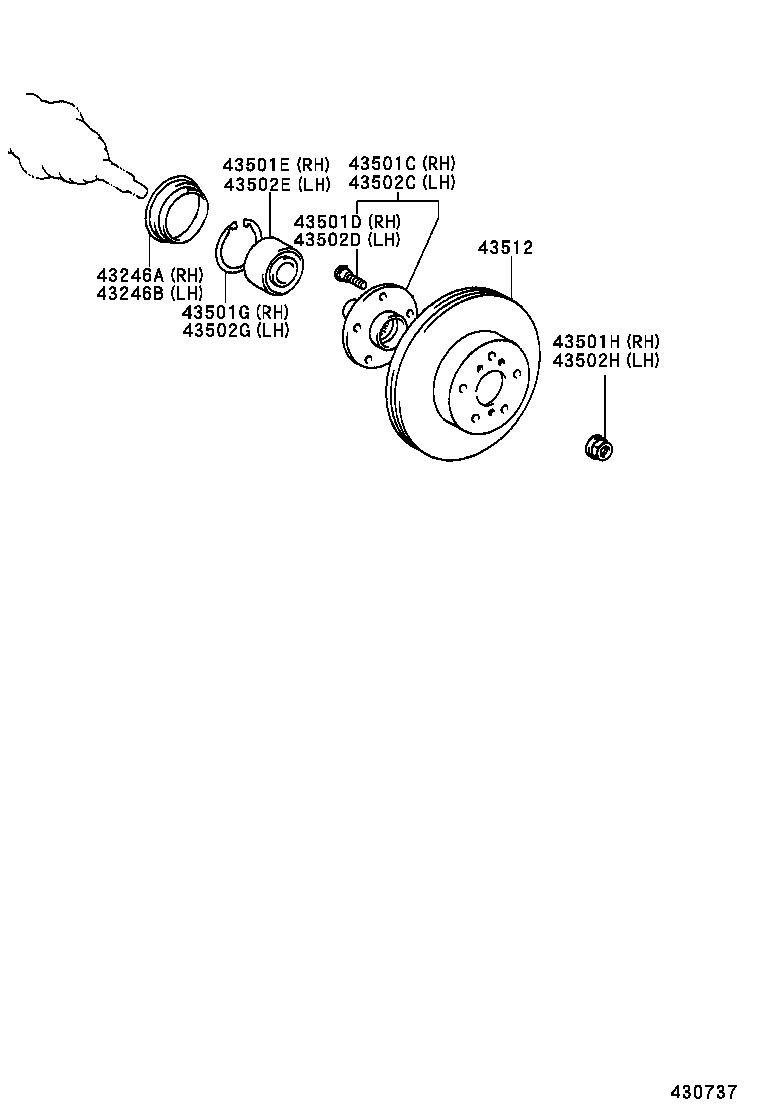 LEXUS 90080-36193 - Подшипник ступицы колеса, комплект autospares.lv