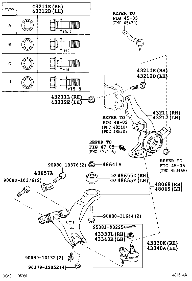 LEXUS 43330-09160 - Шаровая опора, несущий / направляющий шарнир autospares.lv