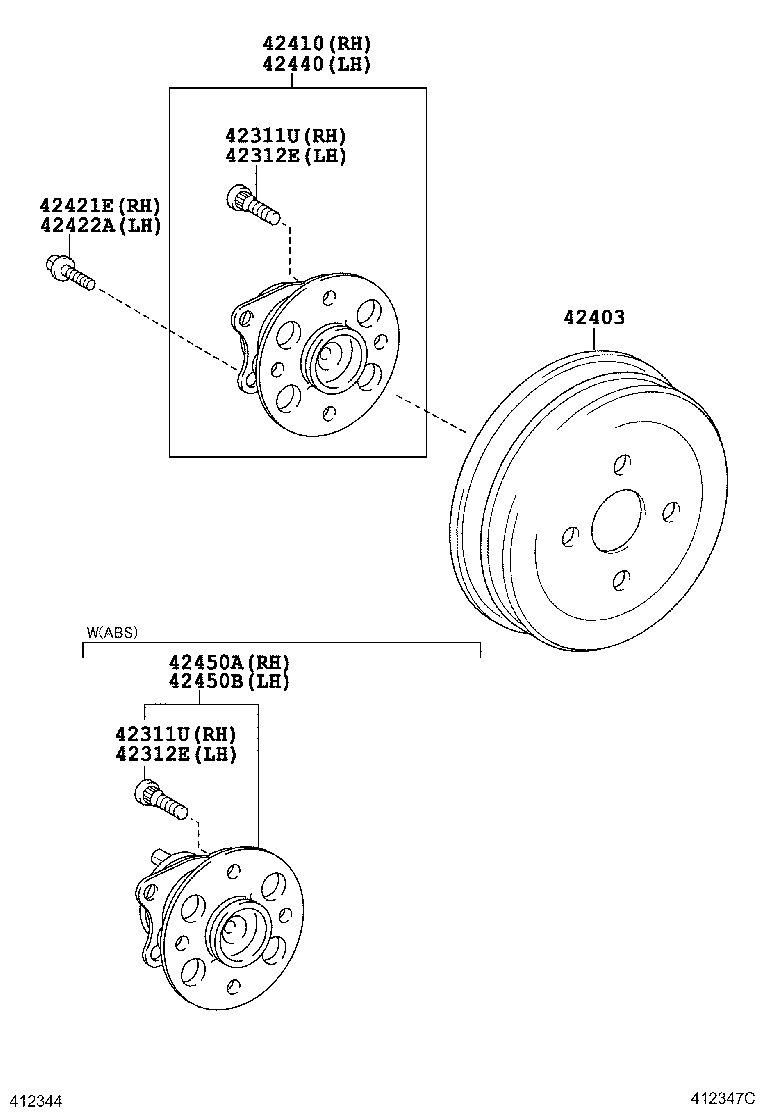 Daihatsu 42431-52070 - Тормозной барабан autospares.lv