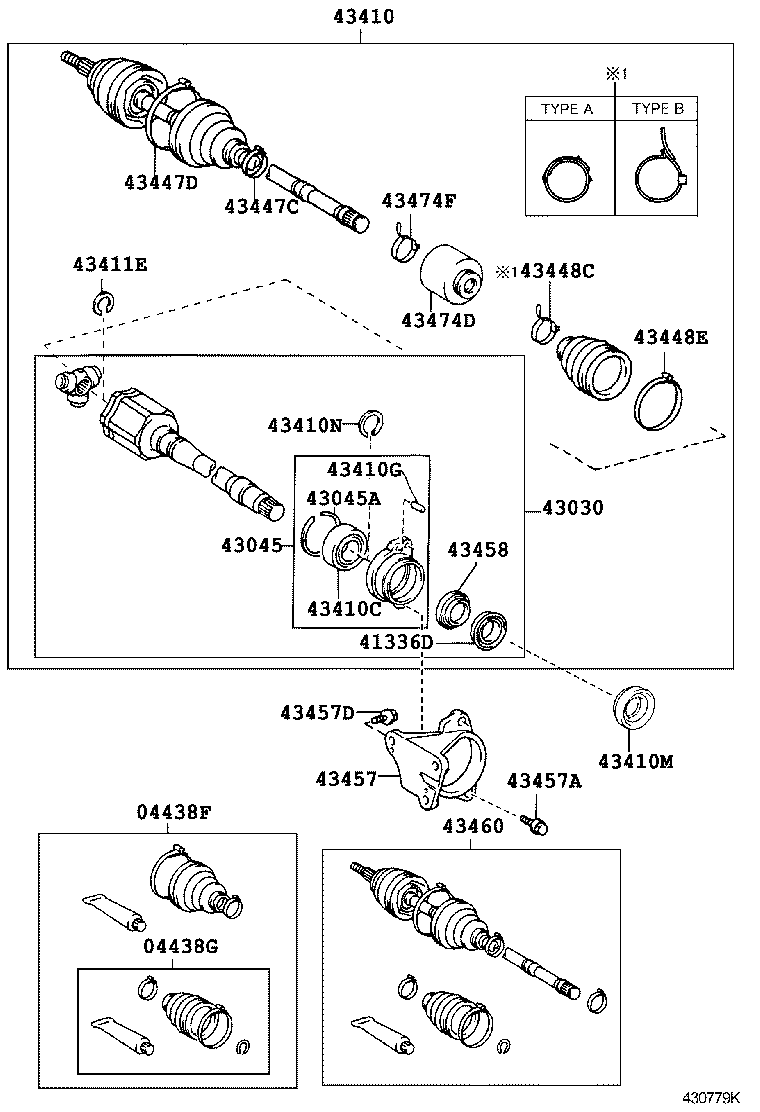 TOYOTA 43410-44060 - Приводной вал autospares.lv