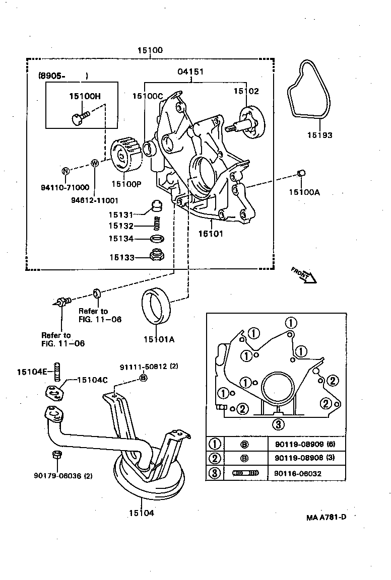 TOYOTA 15100-64040 - Масляный насос autospares.lv