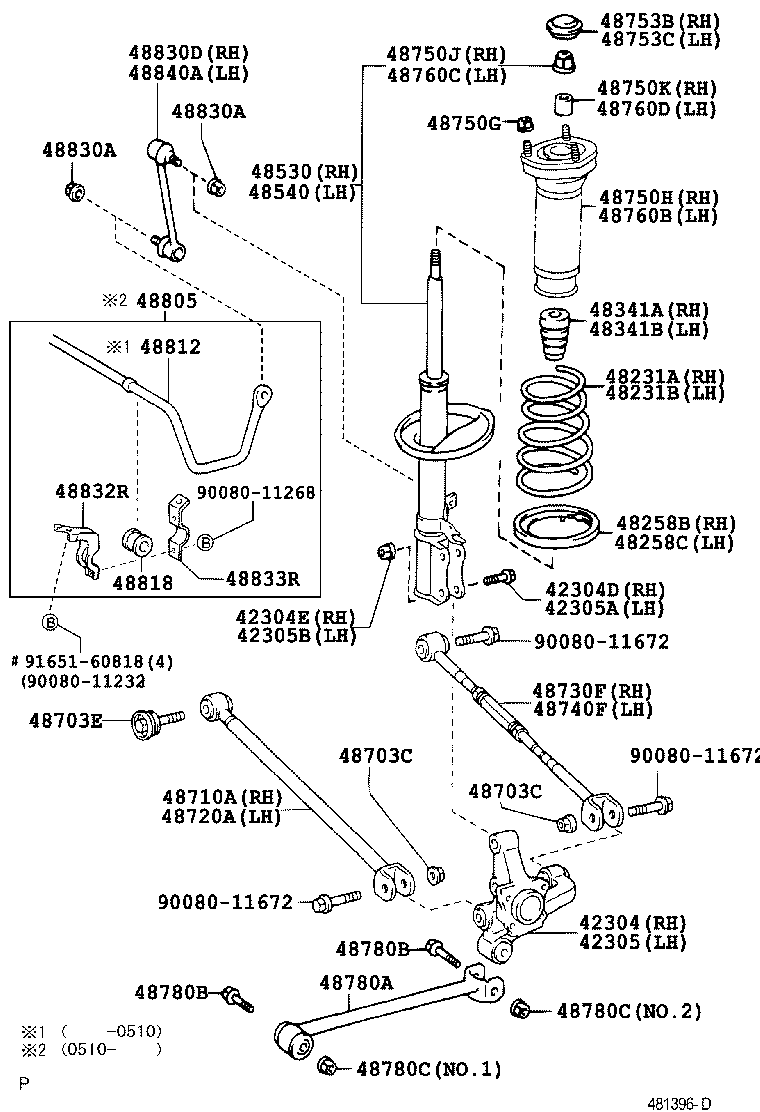 TOYOTA 4875006060 - Опора стойки амортизатора, подушка autospares.lv