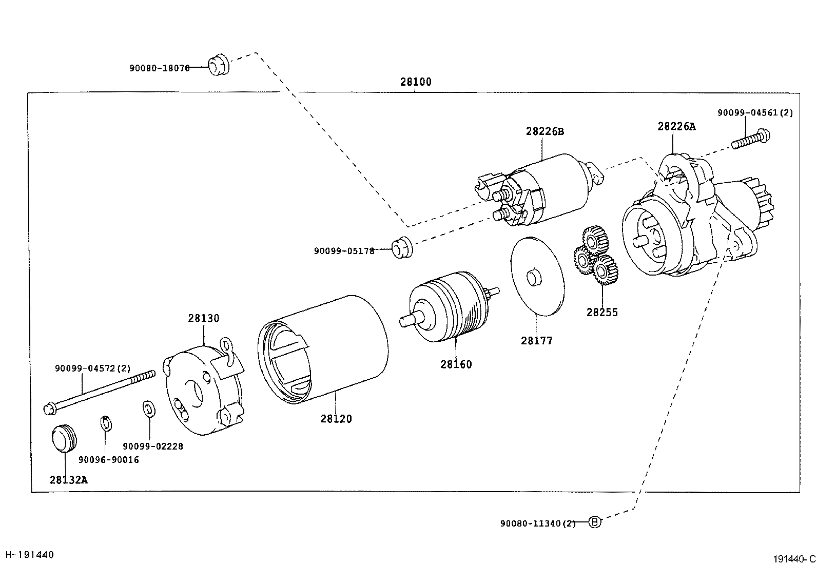 LEXUS 28100-28040 - Стартер autospares.lv