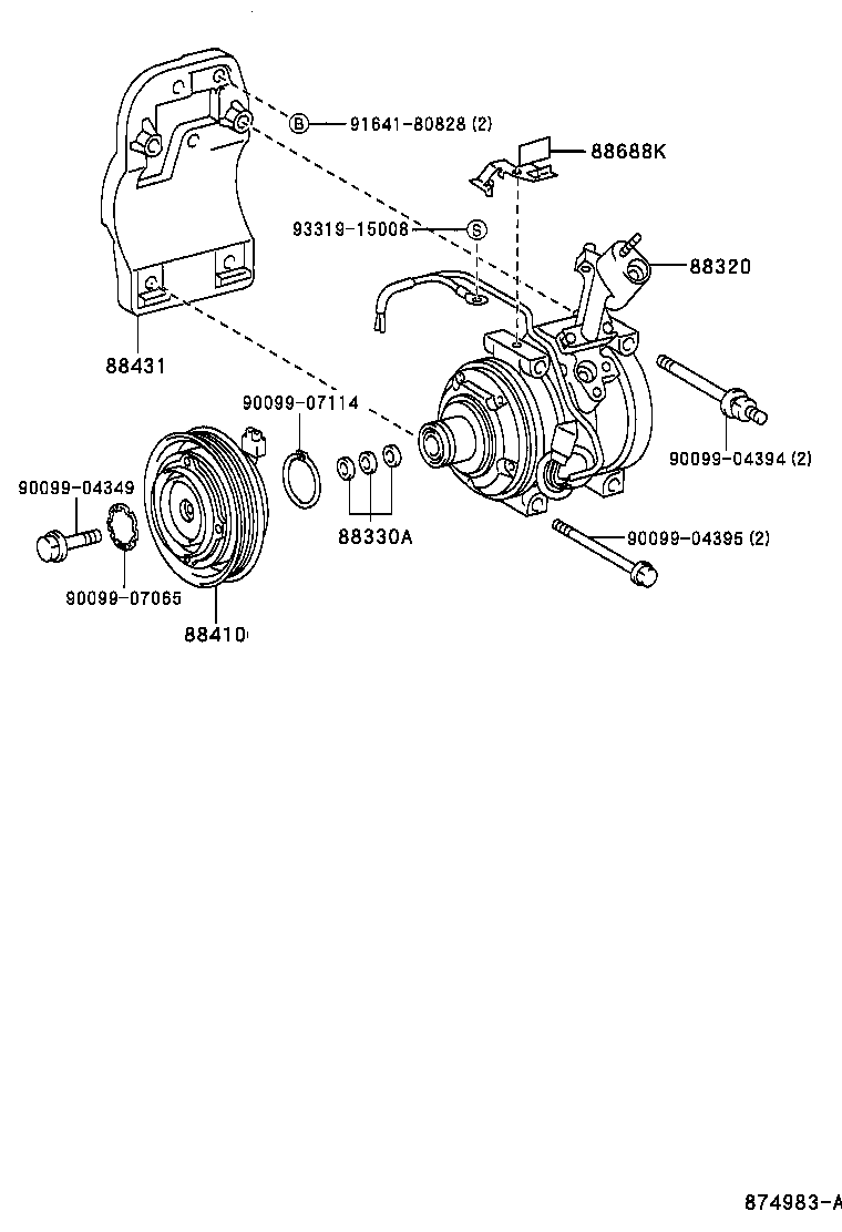 TOYOTA 88320-33160 - Компрессор кондиционера autospares.lv