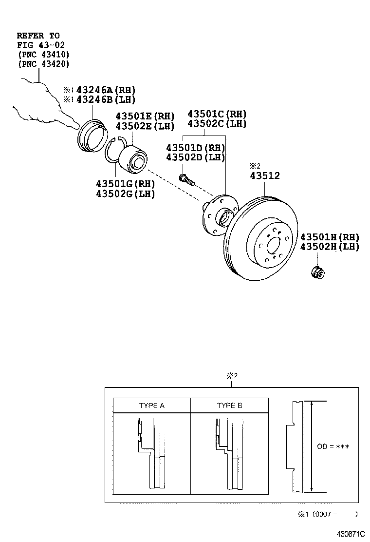 LEXUS 4351258010 - Тормозной диск autospares.lv