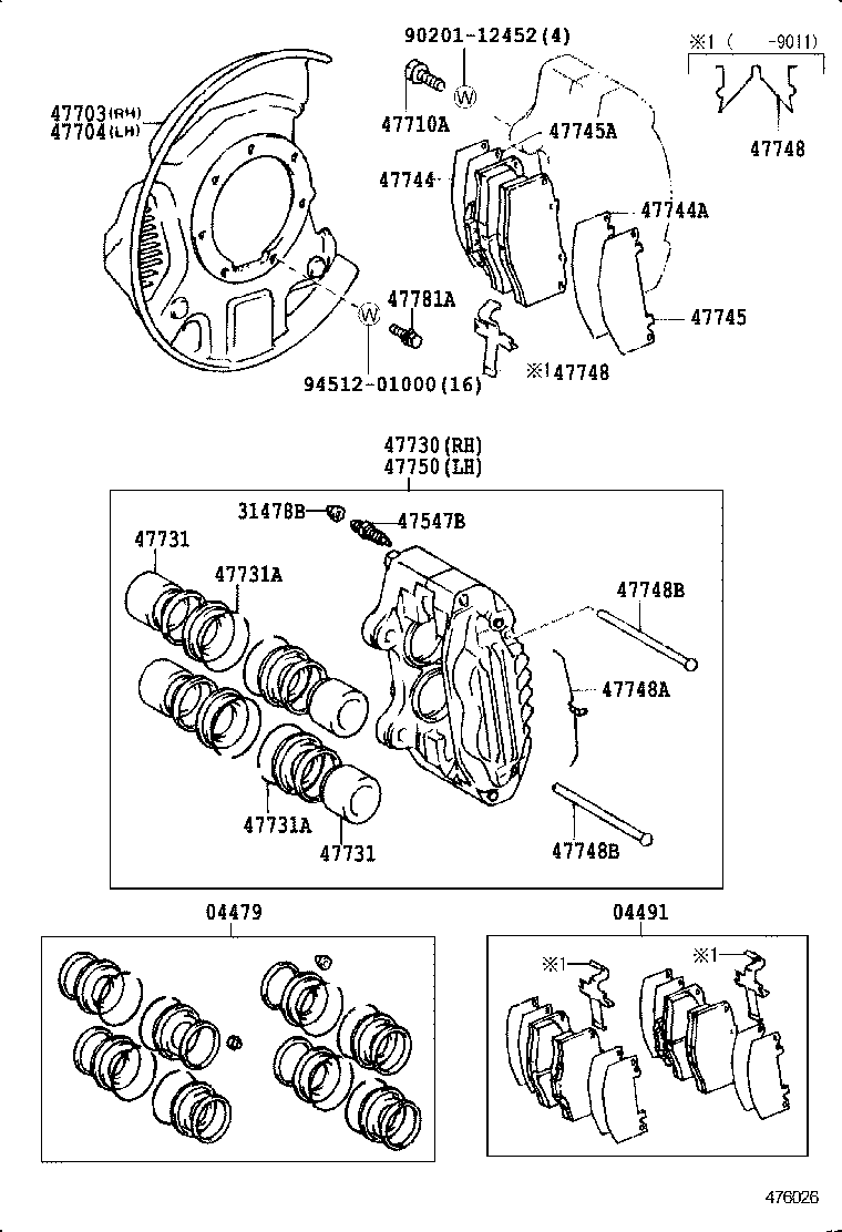 LEXUS 4773060061 - Тормозной суппорт autospares.lv