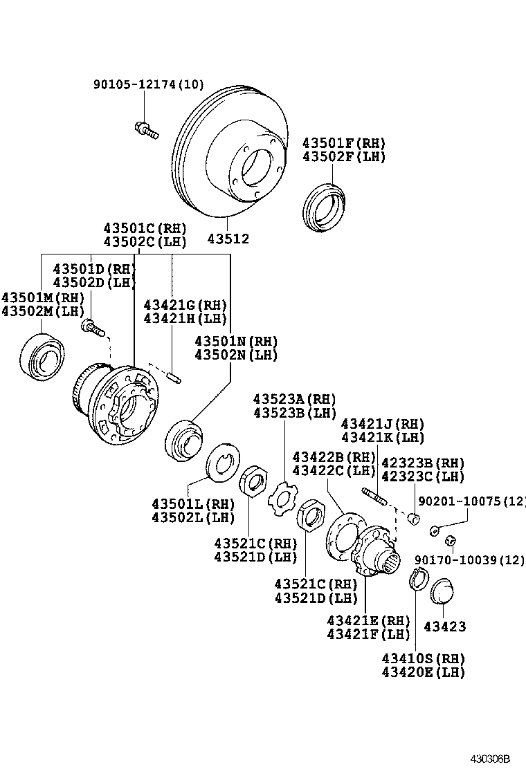 TOYOTA 90311-70011 - Подшипник ступицы колеса, комплект autospares.lv