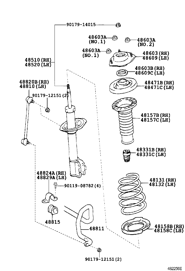 TOYOTA 48609-33210 - Элементы крепления амортизатора autospares.lv