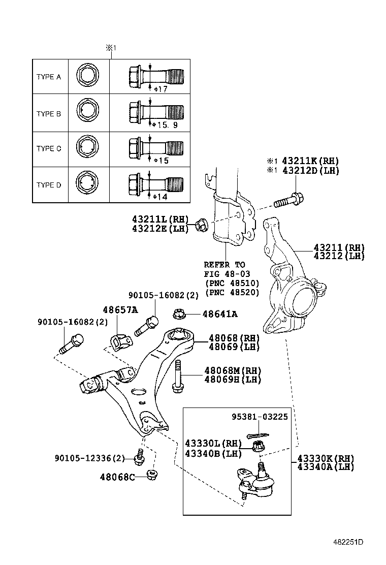 TOYOTA 43330-39775 - Шаровая опора, несущий / направляющий шарнир autospares.lv