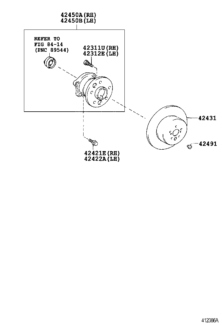 LEXUS 42450-48011 - Подшипник ступицы колеса, комплект autospares.lv