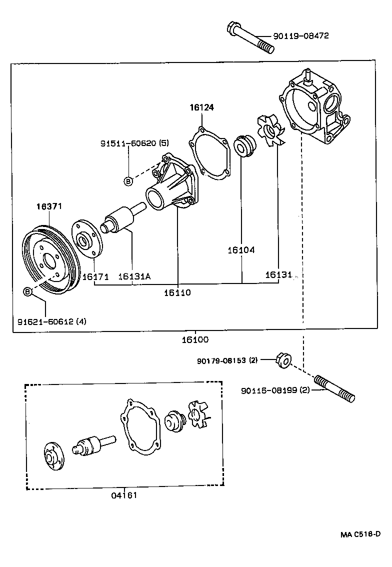 Berliet 16110-19105 - Водяной насос autospares.lv