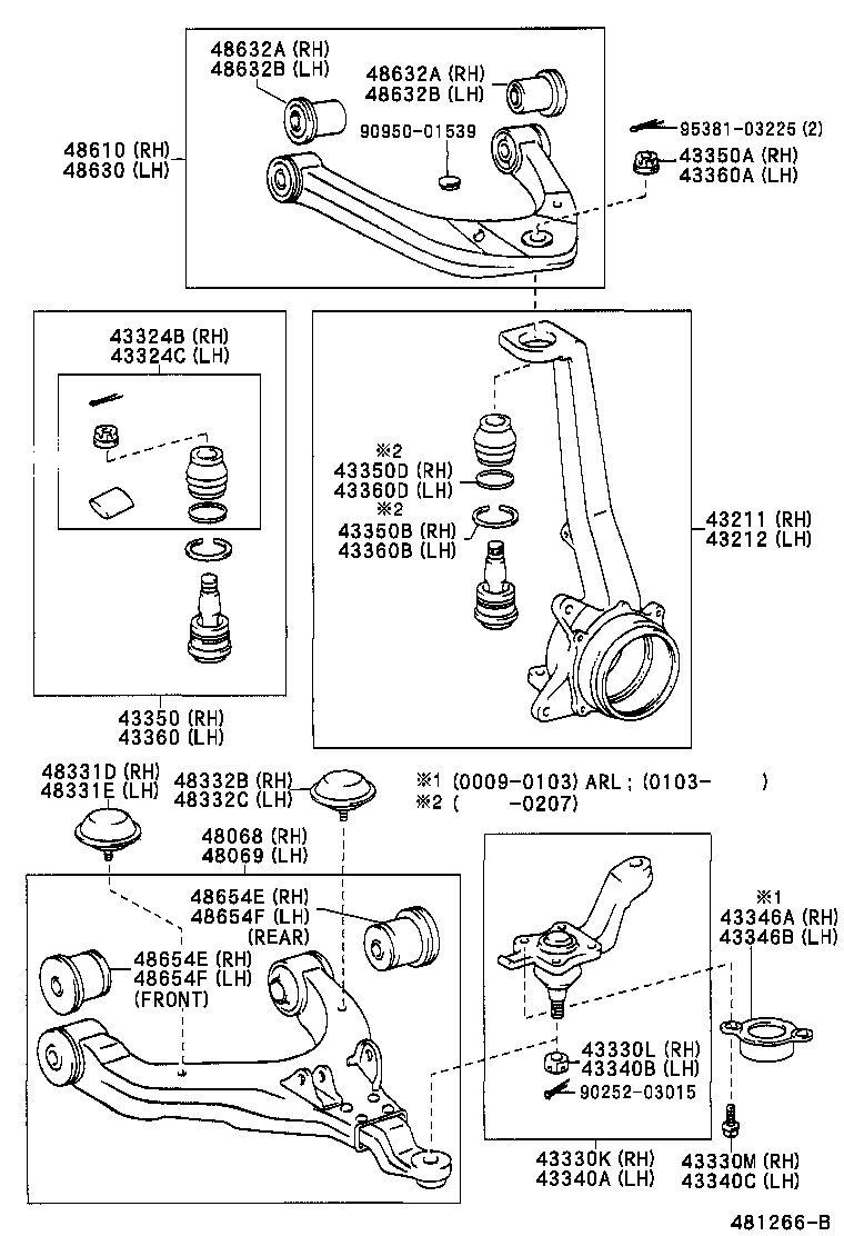 LEXUS 43310-39016 - Шаровая опора, несущий / направляющий шарнир autospares.lv