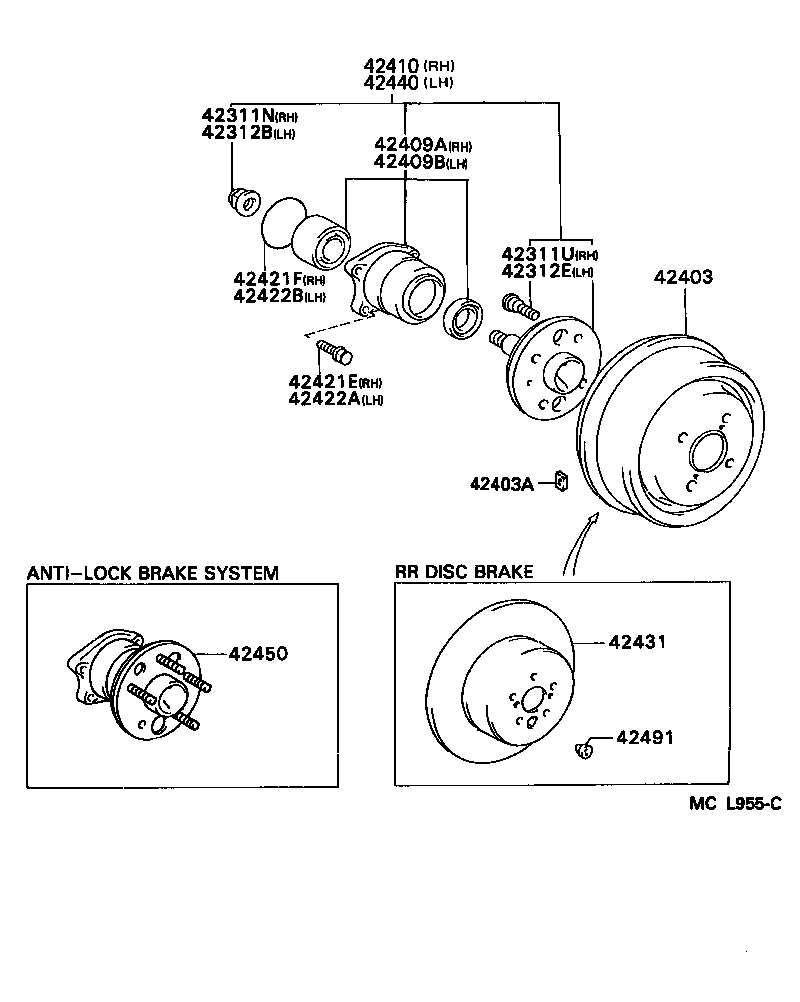 LEXUS 4243133050 - Тормозной диск autospares.lv