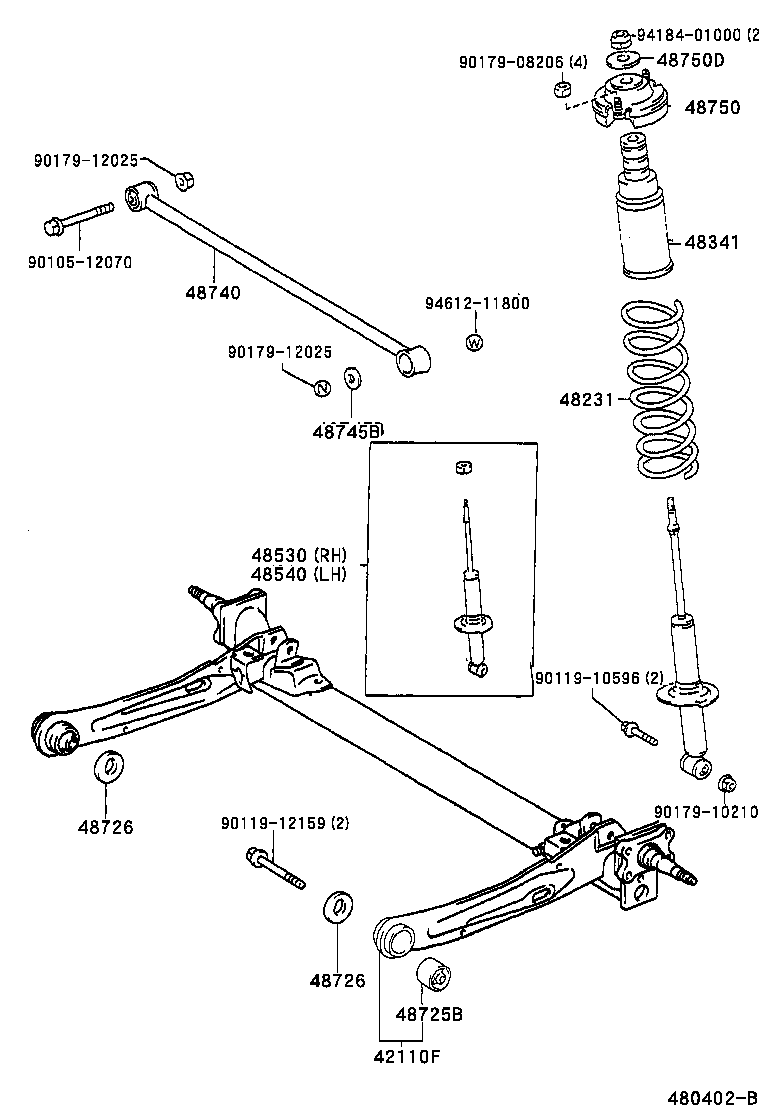 TOYOTA 48530-19755 - Амортизатор autospares.lv