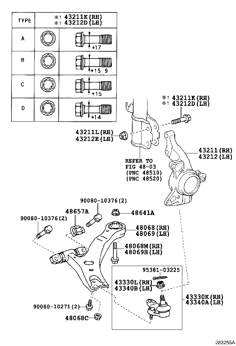 LEXUS 48068-06150 - Рычаг подвески колеса autospares.lv