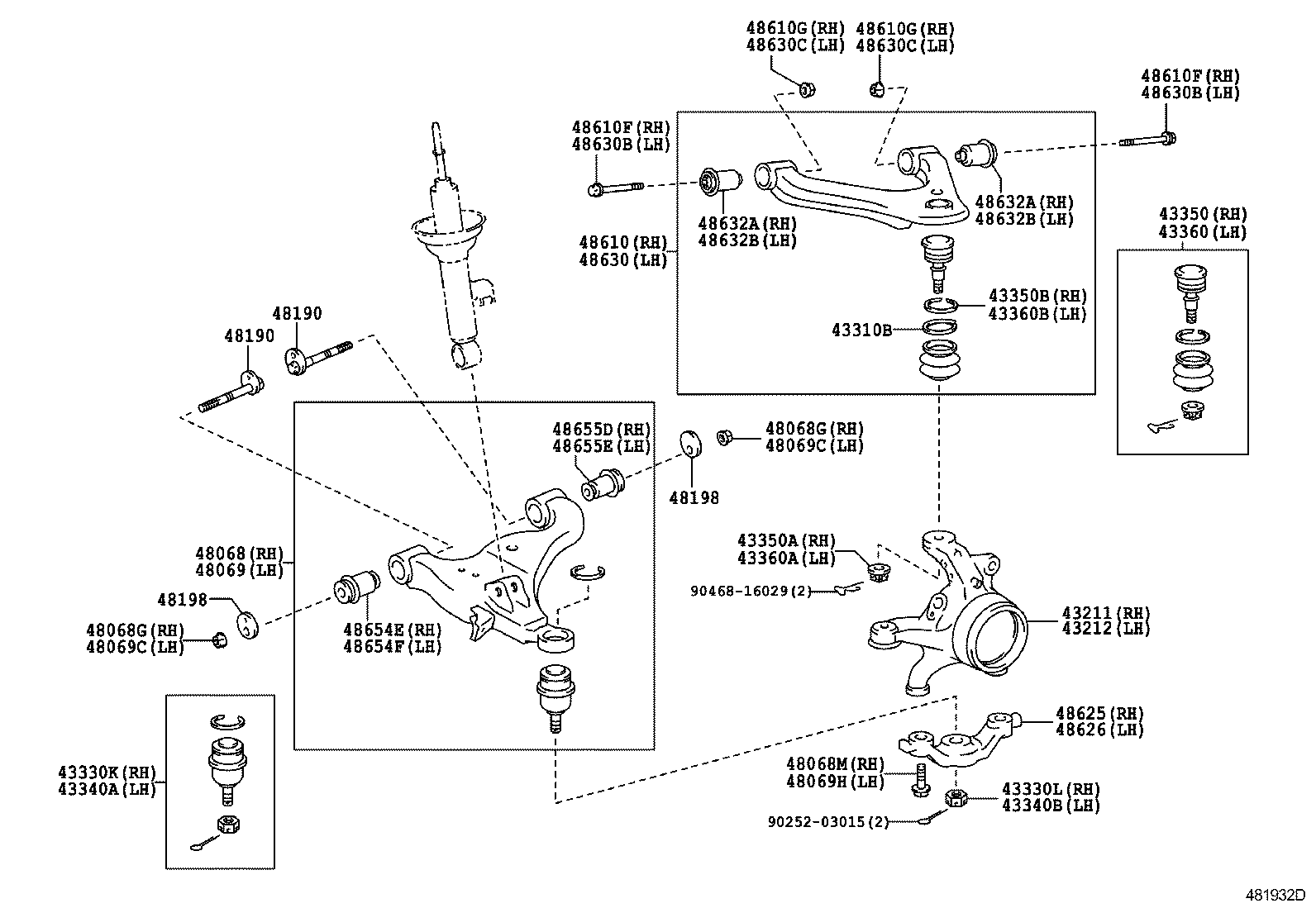 TOYOTA 48655-0K010 - Сайлентблок, рычаг подвески колеса autospares.lv