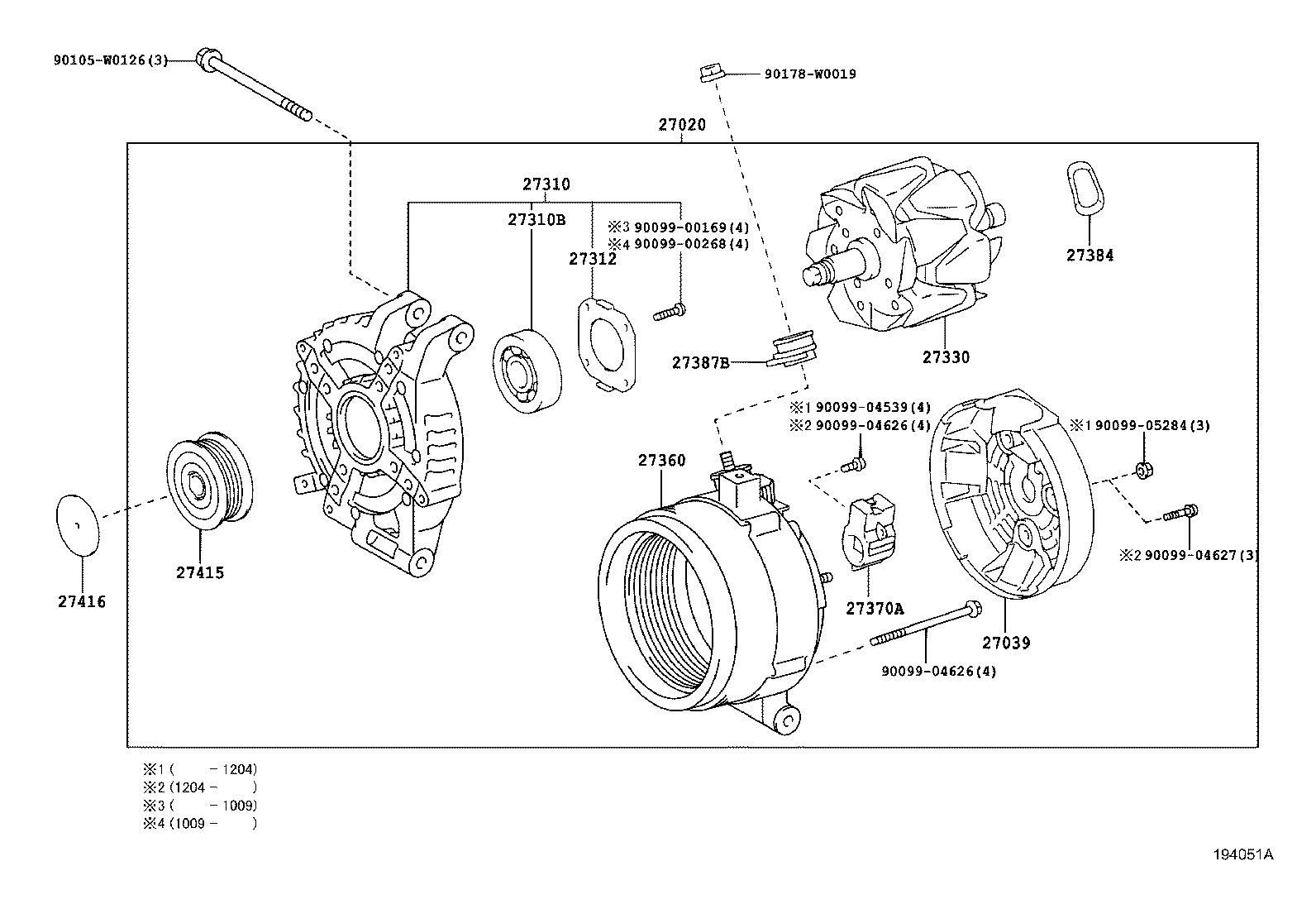 TOYOTA 27060-0G011 - Генератор autospares.lv